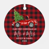 Calligrafie de heer Mrs. Metalen Ornament (Achterkant)