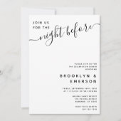 Calligrafie de nacht voor het repetitief diner kaart (Voorkant)