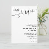 Calligrafie de nacht voor het repetitief diner kaart (Staand voorkant)