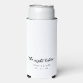 Calligrafie de nacht voor het repetitief diner seltzer blikjeskoeler (Seltzer Voorkant)