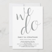 Calligrafie die wij QR-code-bruiloft doen Kaart (Voorkant)