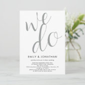 Calligrafie die wij QR-code-bruiloft doen Kaart (Staand voorkant)