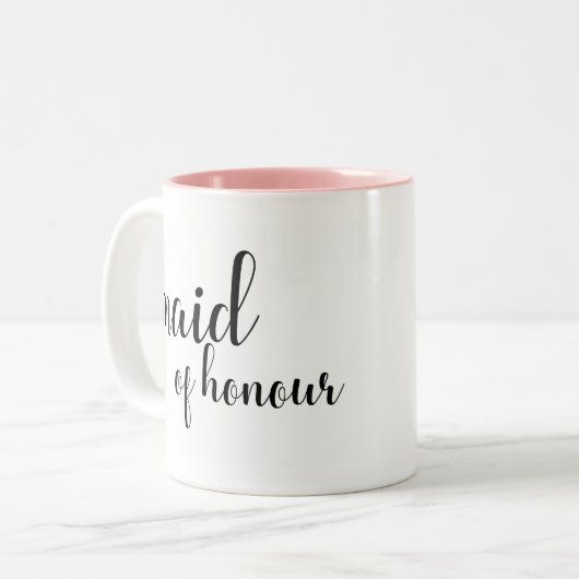 Calligrafie-dienstmeisje, brutale mok (Voorkant links)