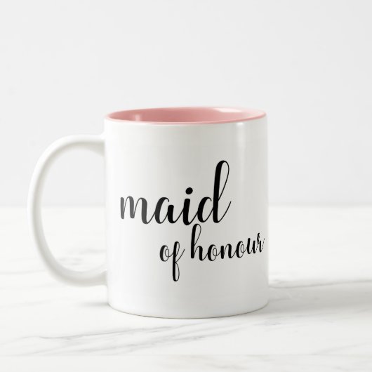 Calligrafie-dienstmeisje, brutale mok (Links)