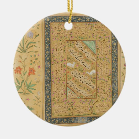 Calligrafie door de Iraanse meester Ali al-Mashhad Keramisch Ornament (Voorkant)