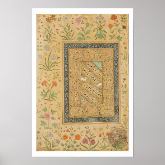 Calligrafie door de Iraanse meester Ali al-Mashhad Poster (Voorkant)