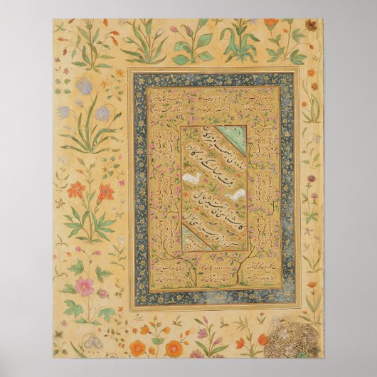 Calligrafie door de Iraanse meester Ali al-Mashhad Poster (Voorkant)