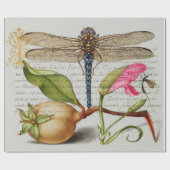 Calligrafie (Dragonfly, anjers en peren) Cadeaupapier (Vlak)