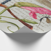 Calligrafie (Dragonfly, anjers en peren) Cadeaupapier (Hoek)