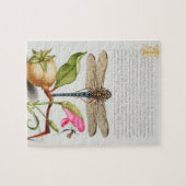 Calligrafie (Dragonfly, anjers en peren) Legpuzzel (Horizontaal)