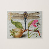 Calligrafie (Dragonfly, anjers en peren) Legpuzzel (Horizontaal)