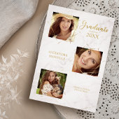 Calligrafie Drie Foto's Afstuderen Aankondiging