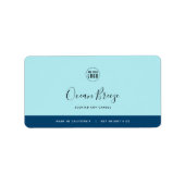 Calligrafie Editable Colors Contrast Product Etiket (Voorkant)