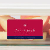 Calligrafie Editable Colors Contrast Product Labels (Aangebracht)