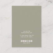 Calligrafie Een moderne verouderingskaart Visitekaartje (Achterkant)