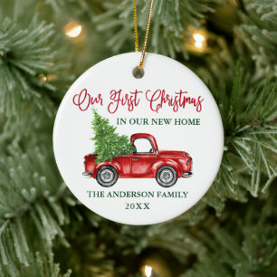 Calligrafie Eerste Kerstkerst Nieuwe Red Home Truc Keramisch Ornament