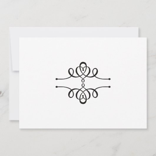 Calligrafie Elegance Engagement Party Kaart (Achterkant)