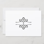 Calligrafie Elegance Engagement Party Kaart (Achterkant)