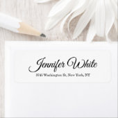 Calligrafie Elegant Black & White Bold Retro Etiket (Insitu)