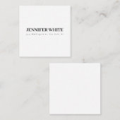 Calligrafie Elegant Black & White Bold Retro Informatiekaartje (Voorkant / Achterkant)