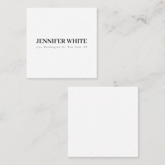 Calligrafie Elegant Black & White Bold Retro Informatiekaartje (Voorkant / Achterkant)