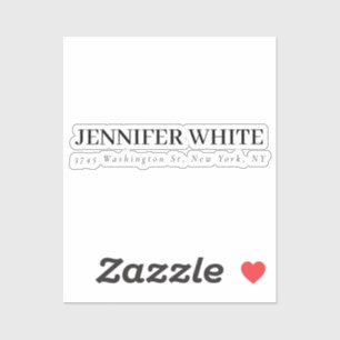 Calligrafie Elegant Black & White Bold Retro Sticker