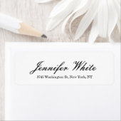 Calligrafie Elegant Black & White klassiek Etiket (Insitu)