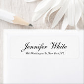 Calligrafie Elegant Black & White klassiek Etiket (Insitu)