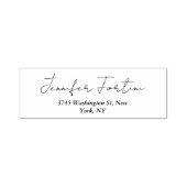 Calligrafie Elegant Black & White Plain Simple Lab Zelfinktende Stempel (Design)