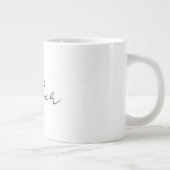 Calligrafie Elegant Black White Plain Simple Name Grote Koffiekop (Rechts)