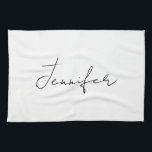 Calligrafie Elegant Black White Plain Simple Name Theedoek<br><div class="desc">Op zoek naar een mooie kalligrafie met een esthetische handschrift? Dit eenvoudige, opvallende design is voor u. Dit product druist onmiddellijk in tegen degenen die het zien. Het mooie en smaakzame ontwerp zal direct de kwaliteit van uw relatie en familie weerspiegelen.</div>