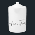 Calligrafie Elegant Black & White Plain Simple Theepot<br><div class="desc">Op zoek naar een mooie kalligrafie met een esthetische handschrift? Dit eenvoudige, opvallende design is voor u. Dit product, speciaal ontworpen voor het huwelijk en het gebruik van familienaam, drukt onmiddellijk de indruk bij degenen die het zien. Het mooie en smaakzame ontwerp zal direct de kwaliteit van uw relatie en...</div>