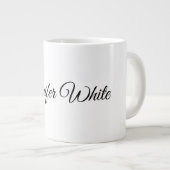 Calligrafie Elegant Black & White Retro Grote Koffiekop (Voorkant rechts)