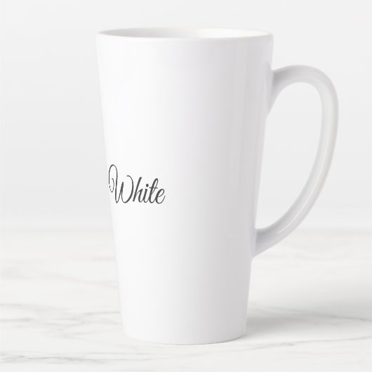 Calligrafie Elegant Black & White Retro Latte Mok (Rechts)