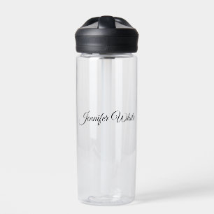 Calligrafie Elegant Black & White Retro Waterfles