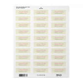Calligrafie Elegant Bold Retro Beige Roze Etiket (Full Sheet)
