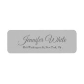 Calligrafie Elegant Bold Retro Gray Etiket (Voorkant)