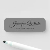 Calligrafie Elegant Bold Retro Gray Naamplaatje (In situ)