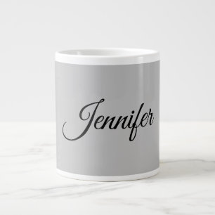 Calligrafie Elegant Bold Retro Grijs Grote Koffiekop