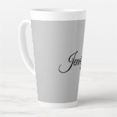 Calligrafie Elegant Bold Retro Grijs Latte Mok (Linkerhoek)