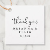 Calligrafie Elegant Fancy Script Wedding Bedankjes Labels (Voorkant)