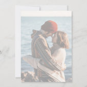 Calligrafie Elegant foto van de bruiloft van Kaart (Achterkant)