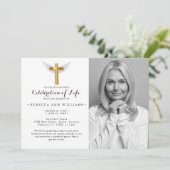 Calligrafie Elegant Fotoviering leven Kaart (Staand voorkant)