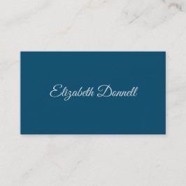 Calligrafie Elegant Ocean Blue Visitekaartje
