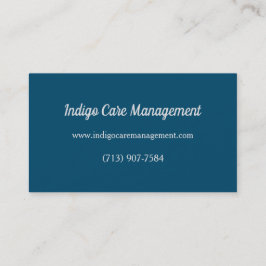 Calligrafie Elegant Ocean Blue Visitekaartje