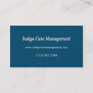 Calligrafie Elegant Ocean Blue Visitekaartje