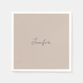 Calligrafie Elegant Plain Simple Name Coffee Mok Servet (Voorkant)