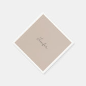 Calligrafie Elegant Plain Simple Name Coffee Mok Servet (Hoek)