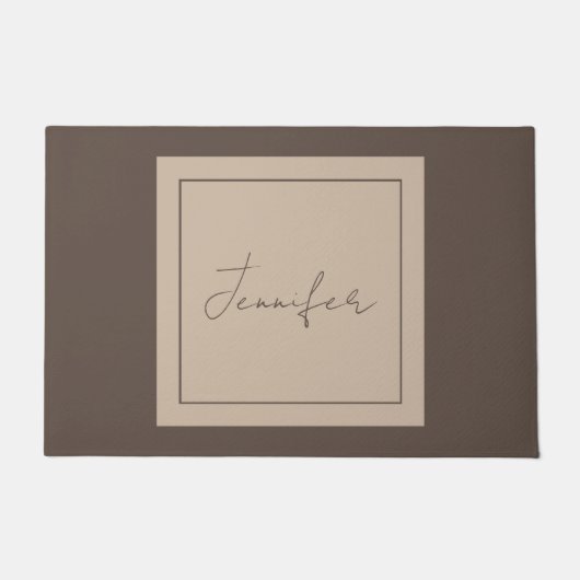 Calligrafie Elegant Plain Simple Name Deurmat (Voorkant)