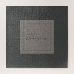 Calligrafie Elegant Plain Simple Name Gray Legpuzzel